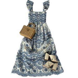 Blue and White Sundress